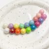 Wholesale Acrylic Round Loose Beads 10mm White Electroplated for DIY Jewelry Phone Accessory Gift