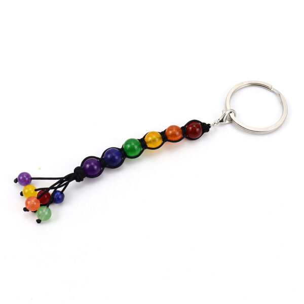 oly-aca51567350e267bb63b5b8abe8f8e83 Wholesale Handwoven Beaded Keychain, Rainbow Colorful Design, Trendy Bag Charm for Everyday Use