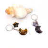 Wholesale Star and Moon Amethyst Keychain Pendant Bag Charm Fashion Accessory