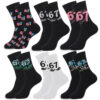 oly-acce971caefdc215be10eeeccfc557b3 Wholesale Chinese Character 67 Design Socks Unisex Cotton Blend Middle Tube Summer Socks Everyday Wear