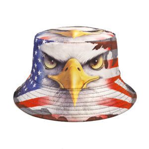 oly-acd717487167e521c23688f05870aa77 Wholesale Stylish Double Sided Digital Print Fisherman Hat Eagle Flag Pattern Sunscreen Outdoor Casual Boutique Resale