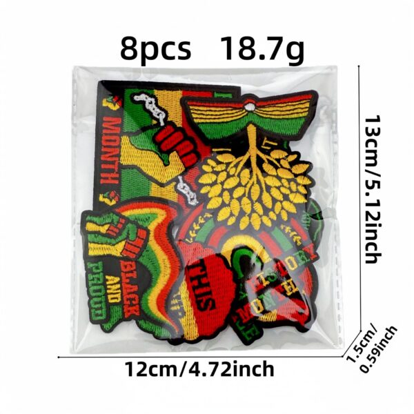 oly-acda61918f086c287edf947b417eb214 Wholesale Black History Month Colorful Embroidered Fabric Patch Polyester Thread Decorative Gift
