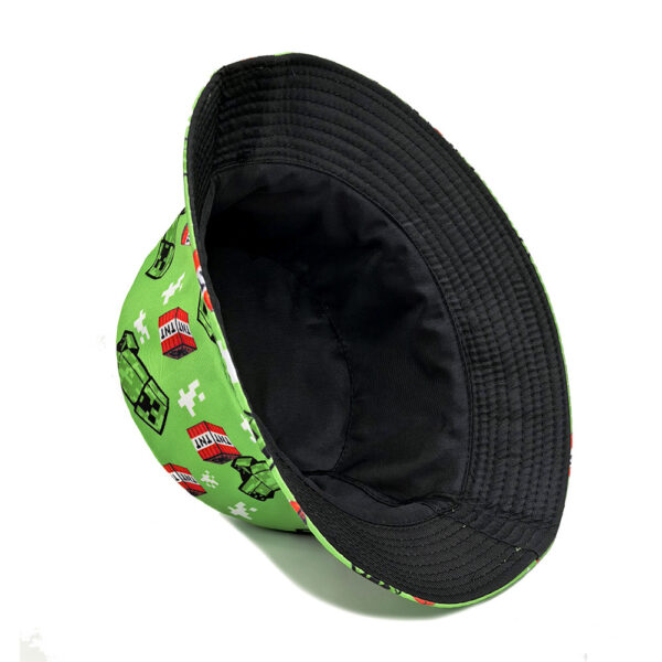 Wholesale My World Pattern Printed Bucket Hat Stylish Game Sun Hat for Women