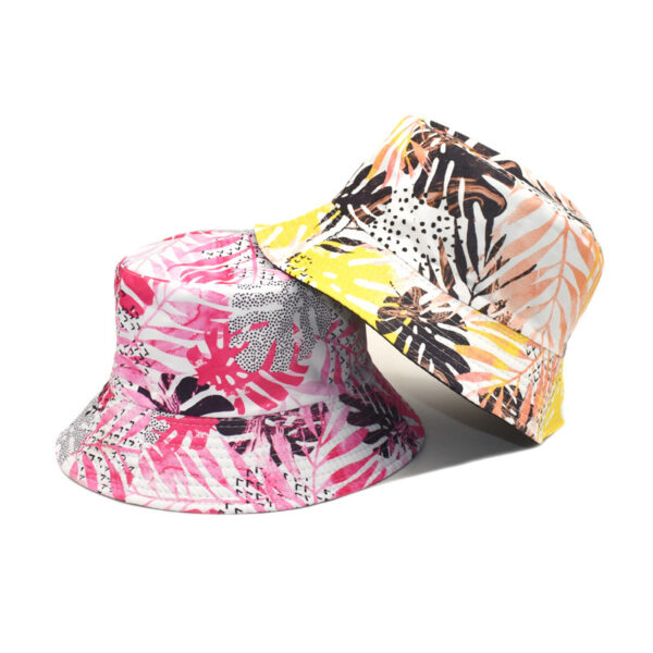 oly-acec224495fa1b12ba66c0fb477b03c3 Wholesale Reversible Coconut Tree Print Fisherman Hat Sun Hat Wide Brim Summer Fashion Accessory for Women