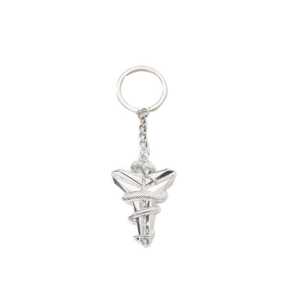Wholesale Black Mamba Snake Pendant Keychain Fashion Metal Bag Charm for Car Keys Boutique Gift