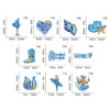 Wholesale Blue Seashell Embroidered Patch Iron-On Clothing Decorative Accessory Gift Resale