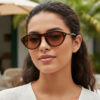 Wholesale Retro Oval Cat Eye Sunglasses UV400 Black Frame Grey Lens for Women Everyday Wear Gift