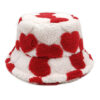oly-ad094fa025974de4347357e114e3251b Wholesale Fleece Fisherman Hat with Heart Jacquard for Women Winter Warm