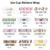 Wholesale 8pcs Kawaii Cartoon Puppy 3oz Tumbler Stickers Wrap OLY Exclusive