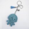 Wholesale Sea Cartoon Octopus Crystal Rhinestone Keychain Zinc Alloy Bag Charm Gift