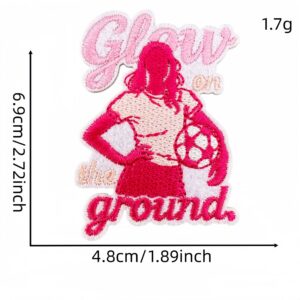 Pink soccer patch #7