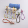 oly-ad2bc4a20407f63e735262277debf143 Wholesale Korean Style Heart Keychain Handmade Cotton Rope Pink Color Contrast for Party Gift Fashion Accessory
