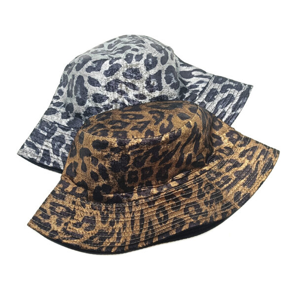 Wholesale Trendy Leopard Fisherman Hat Women Sun Protection Bucket Hat