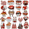 Wholesale Embroidered Fabric Patches Red Carnival Decorative Patch for Clothing Fashion Accessory