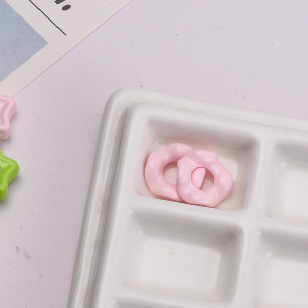 Wholesale Painted Acrylic Spacer Beads Wave Donut Shape Mixed Colors for DIY Jewelry Bag Charm