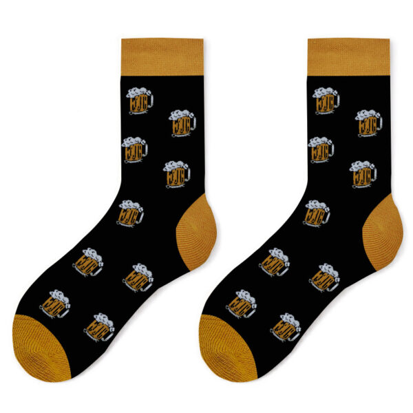 oly-adc103d64ad723de8363597793ad7480 Wholesale Cotton Beer Pattern Socks Unisex High Tube Absorb Sweat Everyday Gift