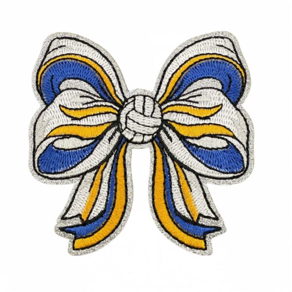 oly-adc5925bc1fb045cd7d4868636489596 Wholesale Cartoon Volleyball Embroidered Patch Blue Glitter Iron-On Decorative DIY Accessory