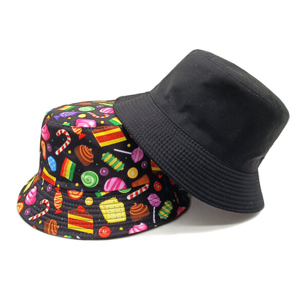 Wholesale Trendy Cartoon Snack Pattern Fisherman Hat for Everyday Sun Protection Resale