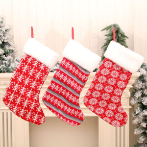 oly-ade2df481c305e575b466e254b4e3b68 Wholesale Christmas Striped Stocking Red White Large Size Holiday Gift Bag Resale