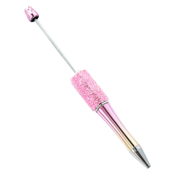 Wholesale DIY Sugar Bead Spinning Pen with Gold Gradient Rhinestone Decorative Office Gift