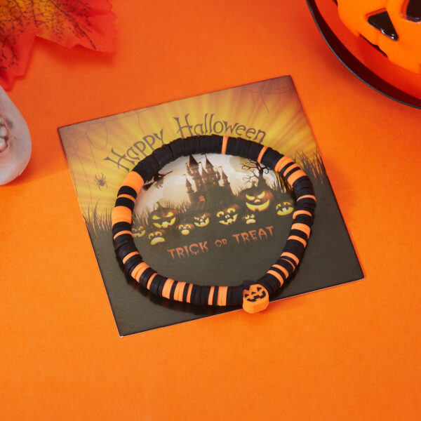 oly-adf4bcaf17941e11e39d8c9241016a0e Wholesale Halloween Ghost Pumpkin Soft Clay Bracelet Fashion Jewelry Accessory for Party Gift