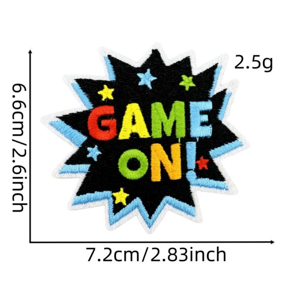 Wholesale Game Controller Design Embroidered Patches Polyester Thread Decorative for Bags Clothing Boutique