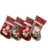 Wholesale Korean Style Plush Santa Christmas Stocking Gift Bag Large 3D Decorative for Candy Resale