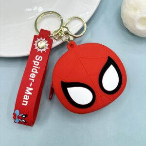 Coin purse-spider-man (leather rope style)-red