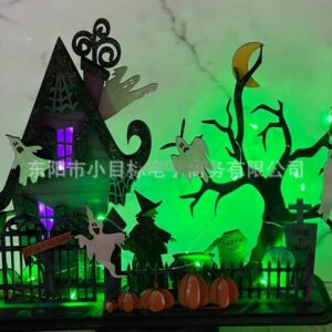 Wholesale Halloween DIY Witch Castle Ornament with Ghosts and Dead Tree for Home Decor Resale Gift