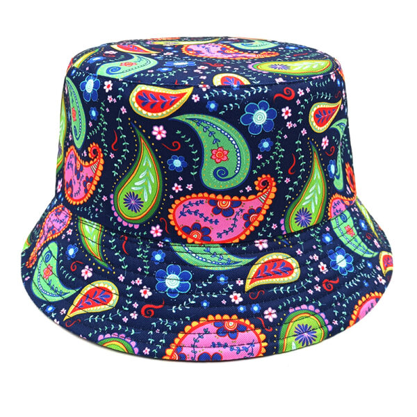 Wholesale Reversible Paisley Pattern Bucket Hat Unisex Sun Protection Fashion Accessory for Outdoor Everyday Use