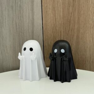 oly-ae3cf8d8f4bd6da0fd8e0dfedd280bbf Wholesale Resin Halloween Ghost Figurine - Middle Finger Design, Cute Decorative Accent for Party or Everyday Use
