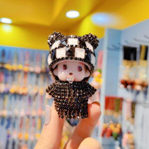 No keychain - black and white + black