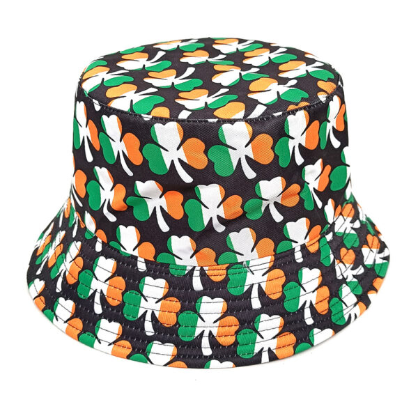 Wholesale Trendy St. Patrick's Day Bucket Hat Clover Print Sun Protection Gift