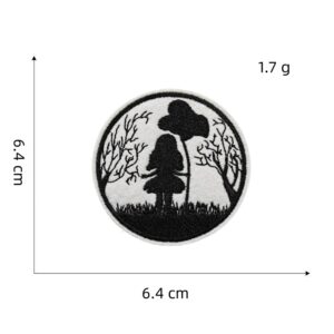 Black and white series cloth stickers 11#