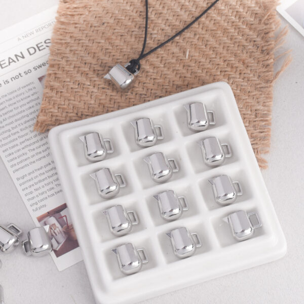oly-ae6bd5103f9d8ca6a9a86320e261d103 Wholesale Trendy Milk Pot Pendant Charm White Alloy Baked Paint DIY Keychain Accessory for Bag Charm or Jewelry