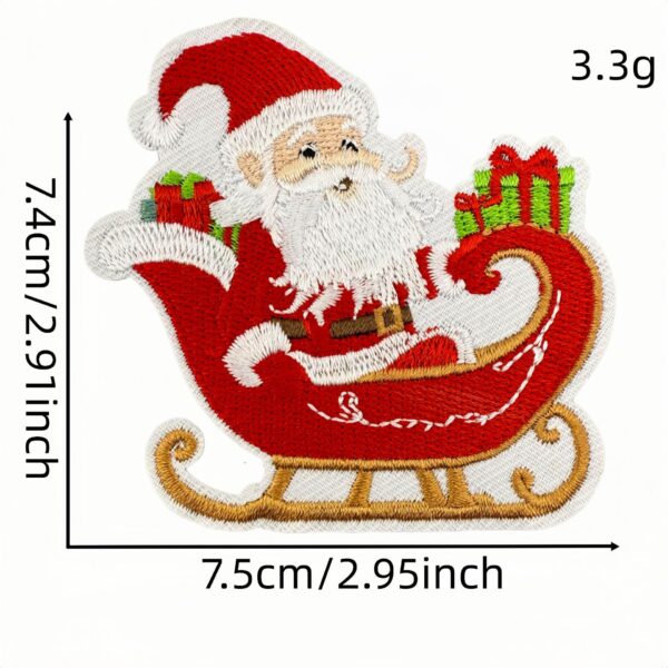 Wholesale Ivory White Christmas Embroidery DIY Patch for Sweater Scarf Bag Decoration