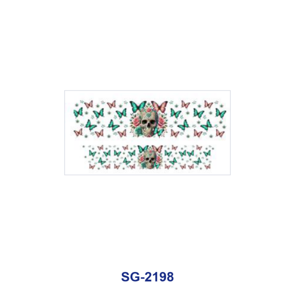 Wholesale 8pcs Mixed Gothic Rose Butterfly Print 3oz Cup Stickers Wrap