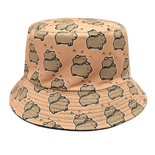 oly-ae9b06040f83081c85ace0a95b17281d Wholesale Capybara Print Bucket Hat Sun Protection Casual Hat for Outdoor Everyday