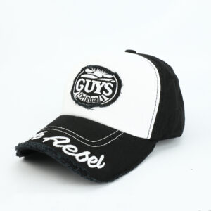 Wholesale Retro Embroidered Letter Cotton Baseball Cap, Adjustable All Black Unisex Hat Gift
