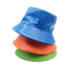 Wholesale Patent Leather Reversible Fisherman Hat Two Sided Wear Sun Protection Foldable Casual Unisex for Resale