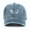 Wholesale Cartoon Dog Embroidery Retro Washed Baseball Cap Adjustable Fashion Accessory
