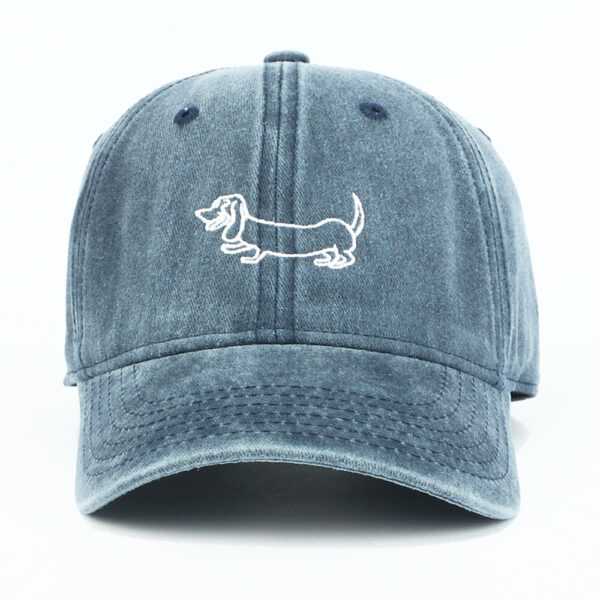 Wholesale Cartoon Dog Embroidery Retro Washed Baseball Cap Adjustable Fashion Accessory