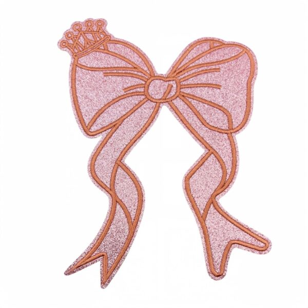 oly-aee91f3dec0850ffcb2518431d48f6a3 Wholesale Cartoon Glitter Bow Embroidered Patch Polyester Thread DIY Clothing Accessory