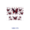 Wholesale 2/4/8pcs Watercolor Colorful Butterfly Floral Print Mini Cup Keychain Sticker