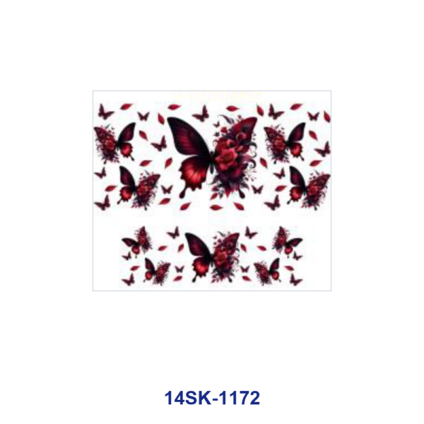 Wholesale 2/4/8pcs Watercolor Colorful Butterfly Floral Print Mini Cup Keychain Sticker
