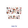 oly-aef797c4ab31bc958fe26cb28d200316 Wholesale 2/4/8pcs Watercolor Floral Fruit Print Mini Cup Keychain Sticker