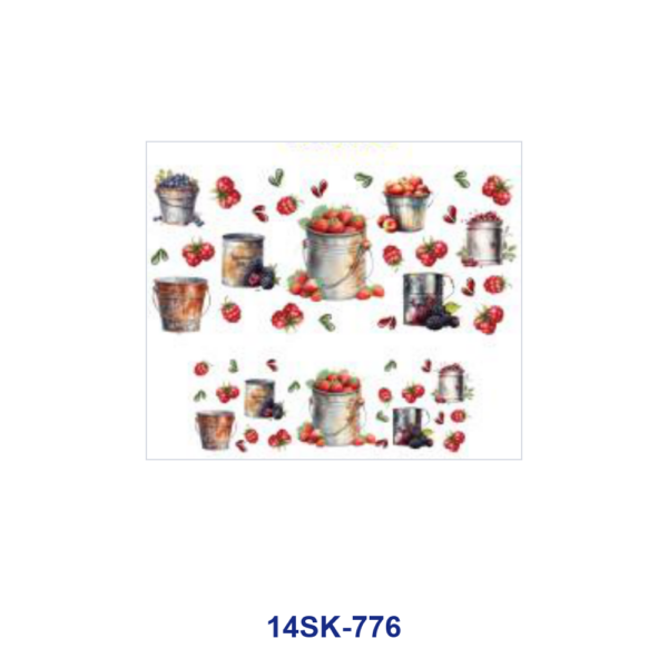 oly-aef797c4ab31bc958fe26cb28d200316 Wholesale 2/4/8pcs Watercolor Floral Fruit Print Mini Cup Keychain Sticker