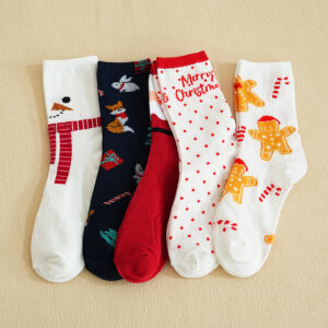 oly-aef7c4cad65f776077d5571c3808b004 Wholesale Party Cartoon Christmas Socks Elk Pattern Mid Calf Unisex Winter Resale