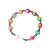 oly-af218577595a6094d5faca855cbfc9f8 Wholesale Colorful 8mm Bead Cross Bracelet Elastic String Fashion Accessory for Gift