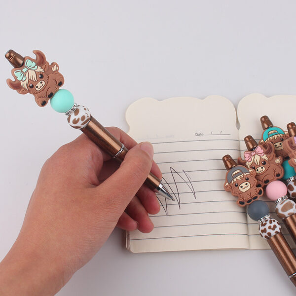 oly-af21ae4e5b08fad478ba793486cd844e Wholesale Fashion Beaded Pen with Colorful Plastic and Silicone Beads DIY Craft Pen for Office Decor or Gift